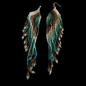 Elegant Beaded Dangle Earrings